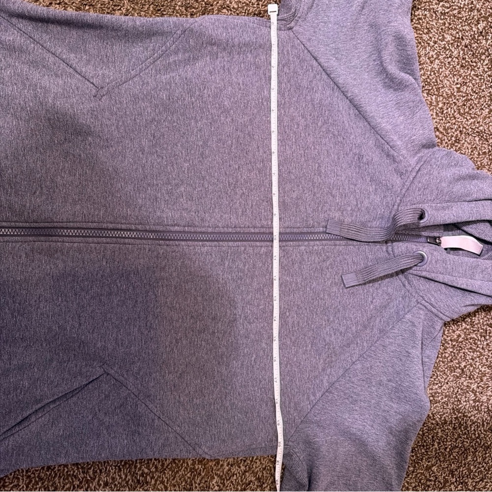 Athleta Triumph Hoodie Sweatshirt Womens Light Fog Grey - Picture 12 of 14